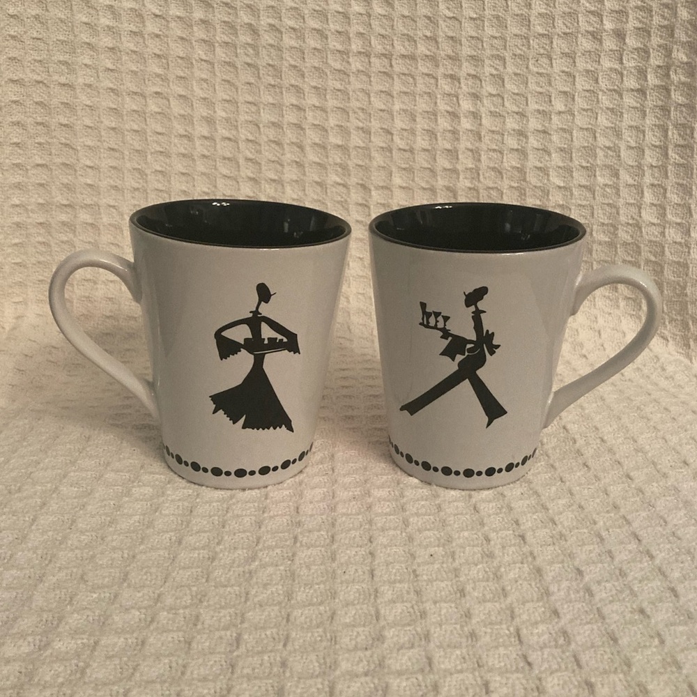 Rebecca Moses Heart Soul Style Black & White Silhouette Mug Set